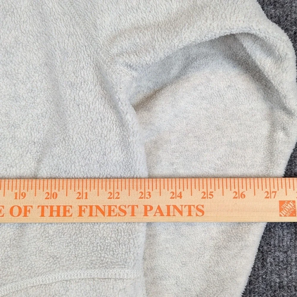 Flaw Old Navy Mens XL Fleece Pullover Quarter Zip Oatmeal Beige Embroidered Logo